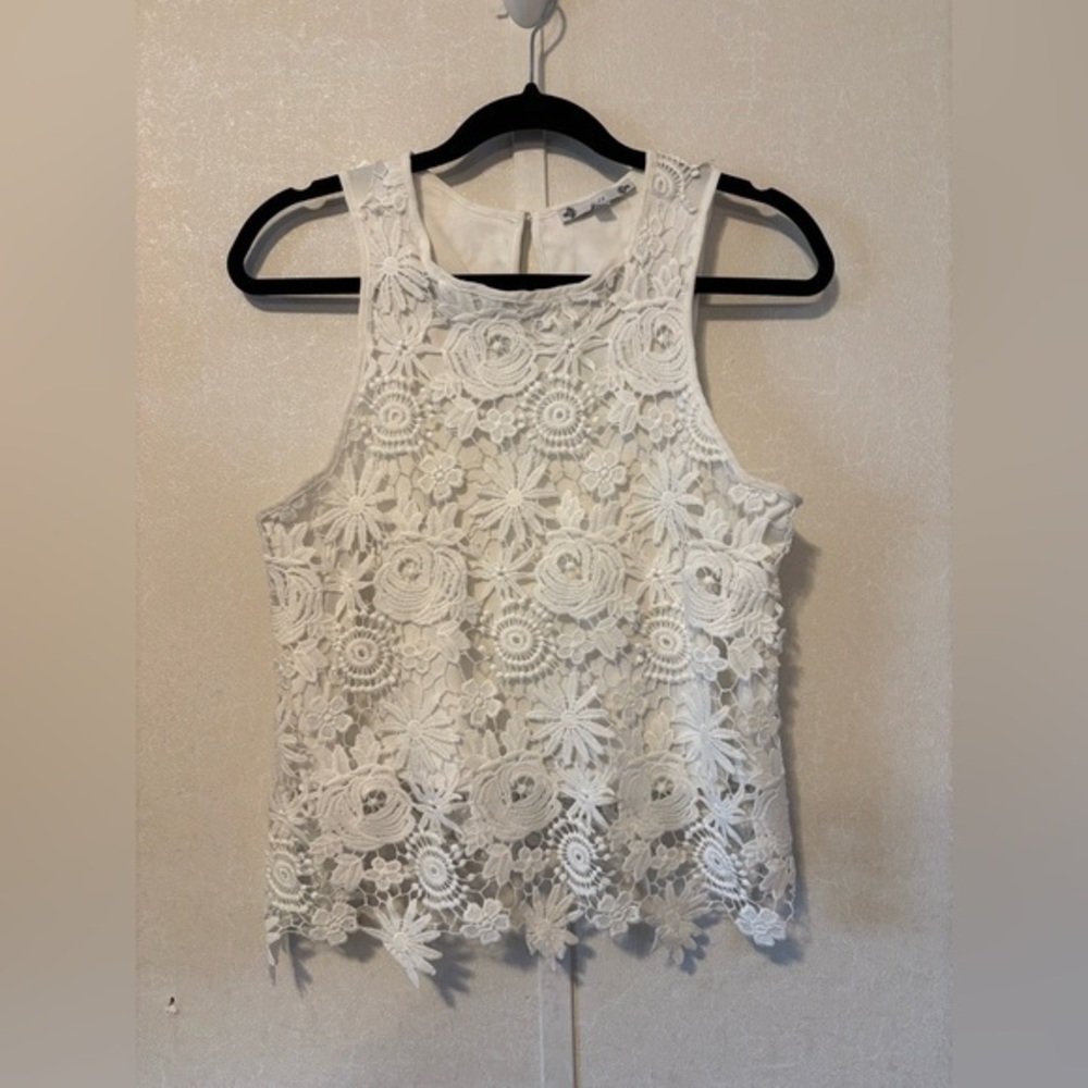 Iris crocheted tank blouse | White size Med - Picture 1 of 7